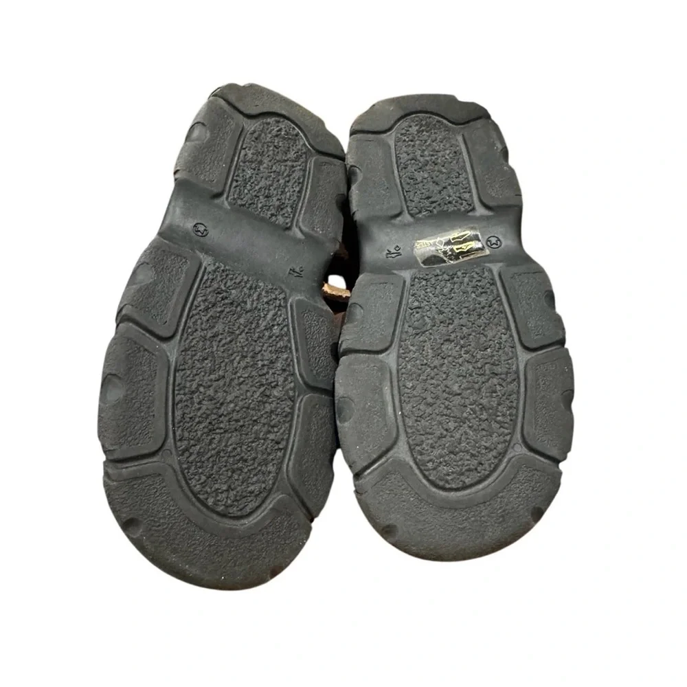 Asher Skyno Marine Brown Kids Leather Sandals Size 32 EU 1 US